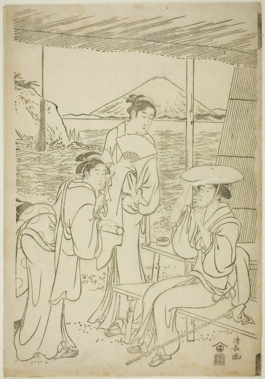 Besucher von Enoshima von Torii Kiyonaga