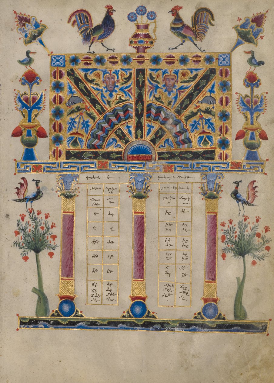 Kanontafel Seite von Toros Roslin