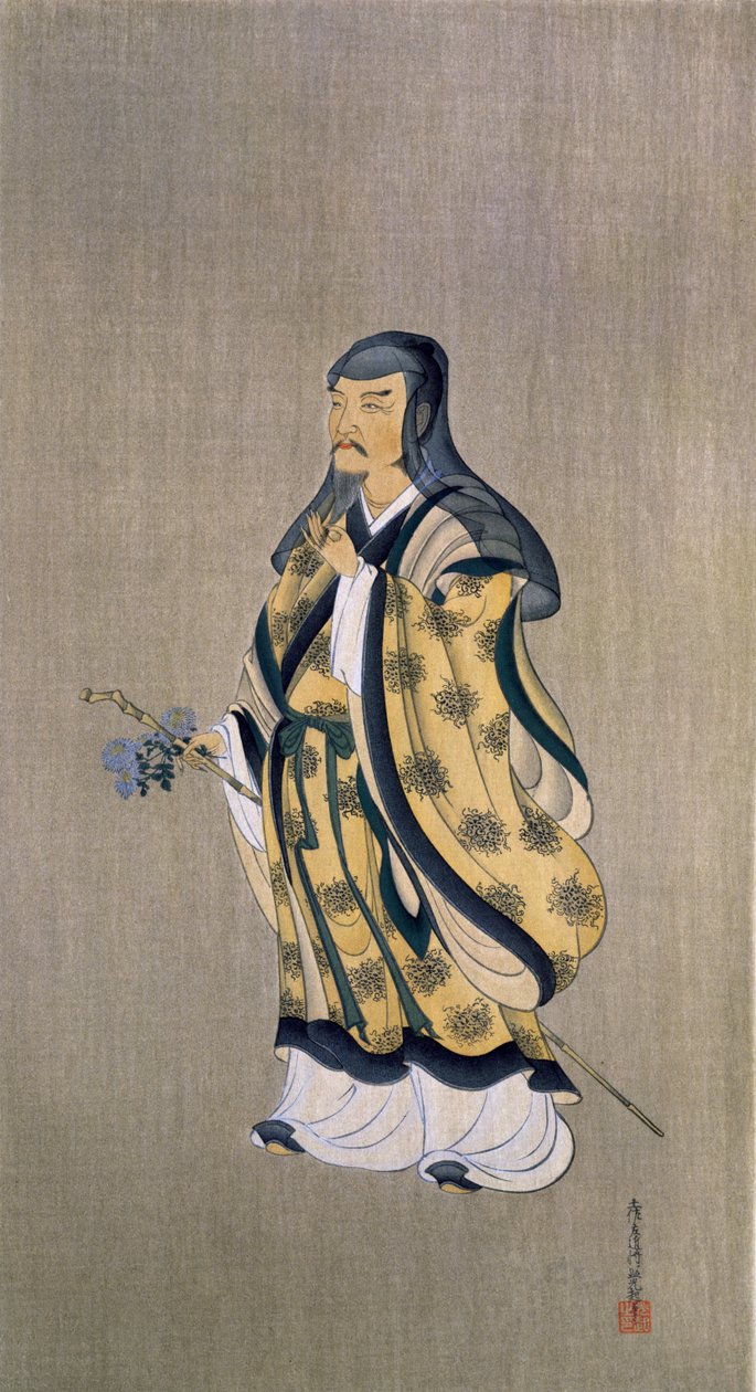 Tao Qian (Tao Yuanming) (365-427), Illustration aus der Zeitschrift 