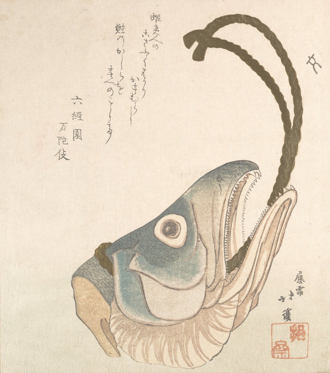 Kopf eines Lachses, ca. 1820 von Totoya Hokkei