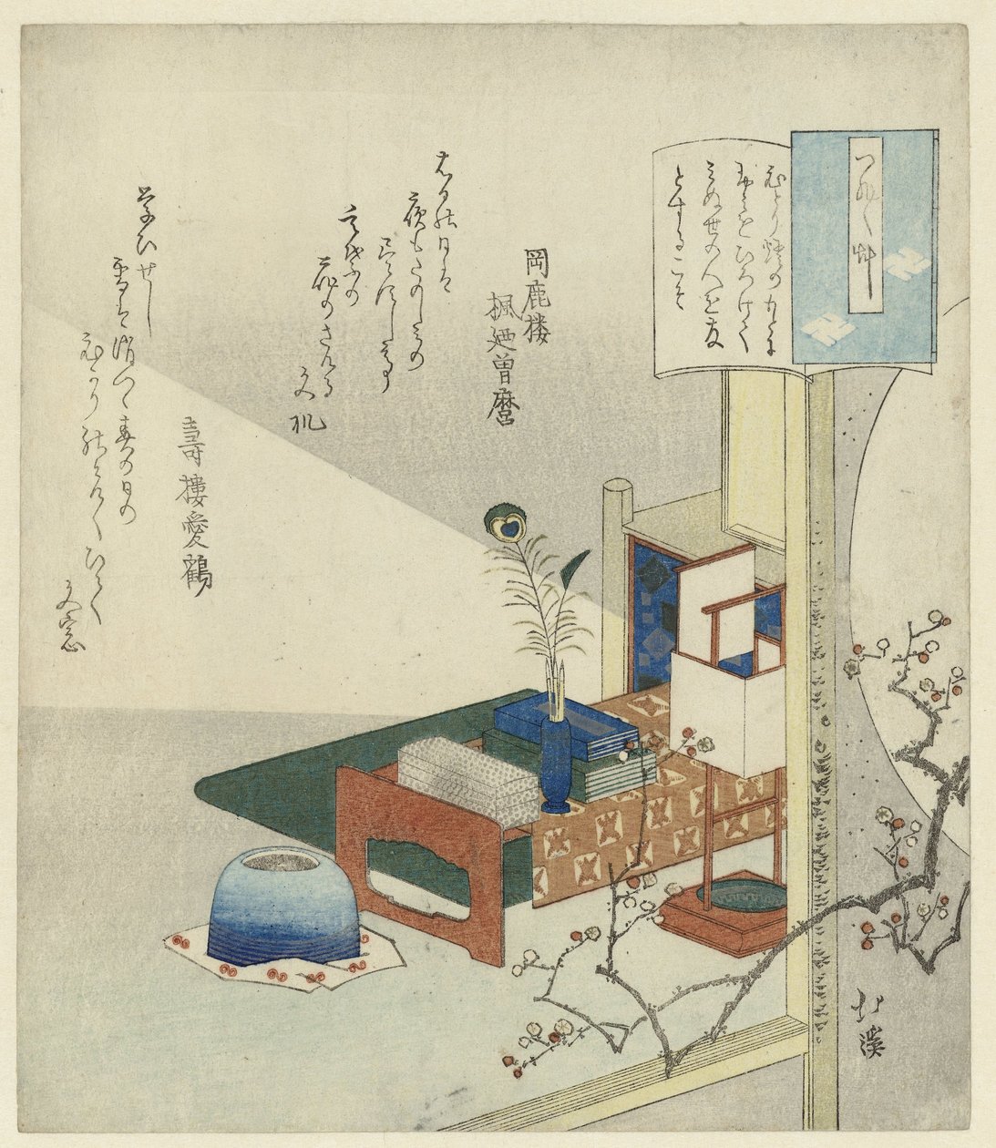 Stillleben mit Schreibtisch von Totoya Hokkei