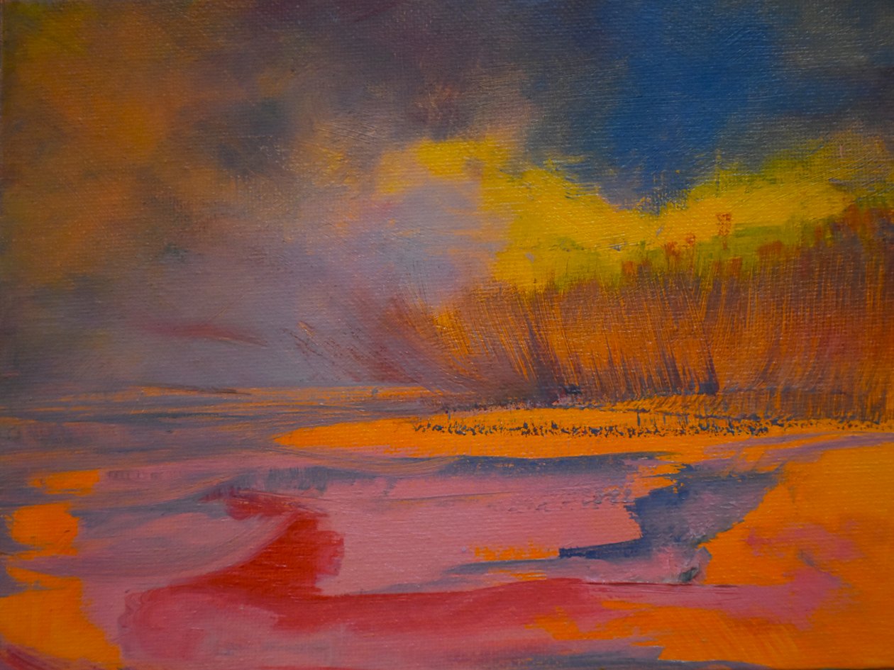 Tangerine Traumlandschaft 2, 2024 von Tracy Lambros