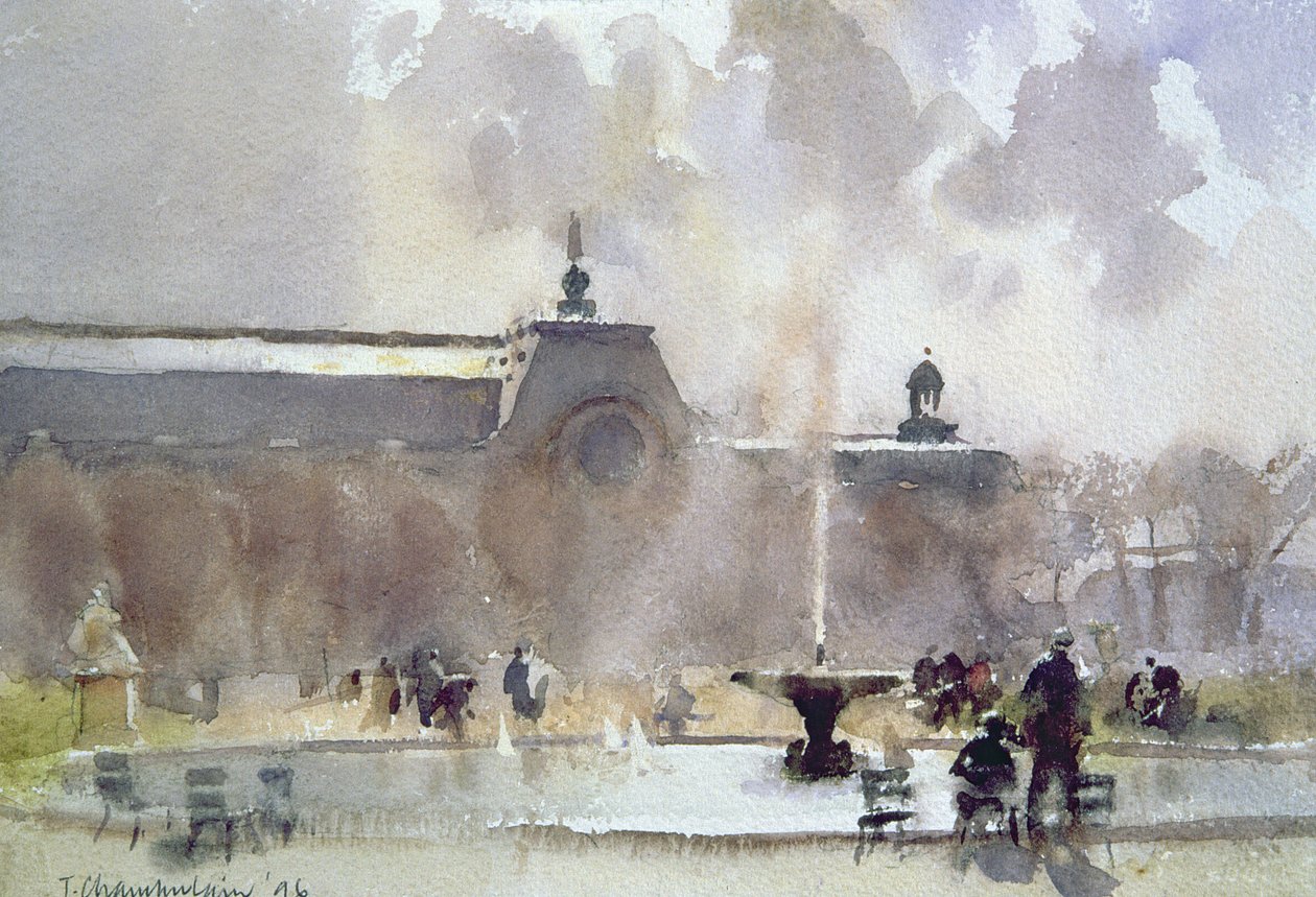Windiger Tag, Tuilleries-Gärten, 1996 von Trevor Chamberlain