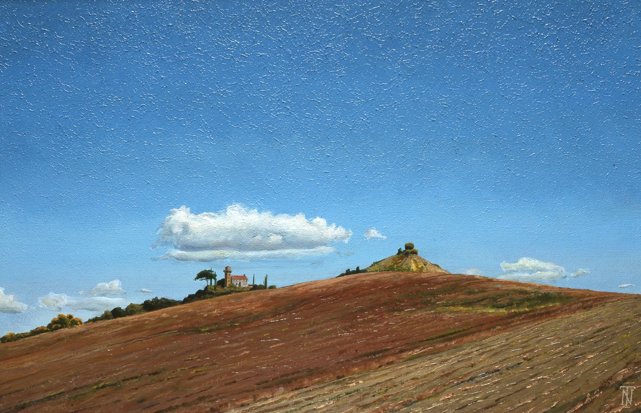 Großer Himmel, Hügelspitze, Todi, Umbrien, 1998 von Trevor Neal