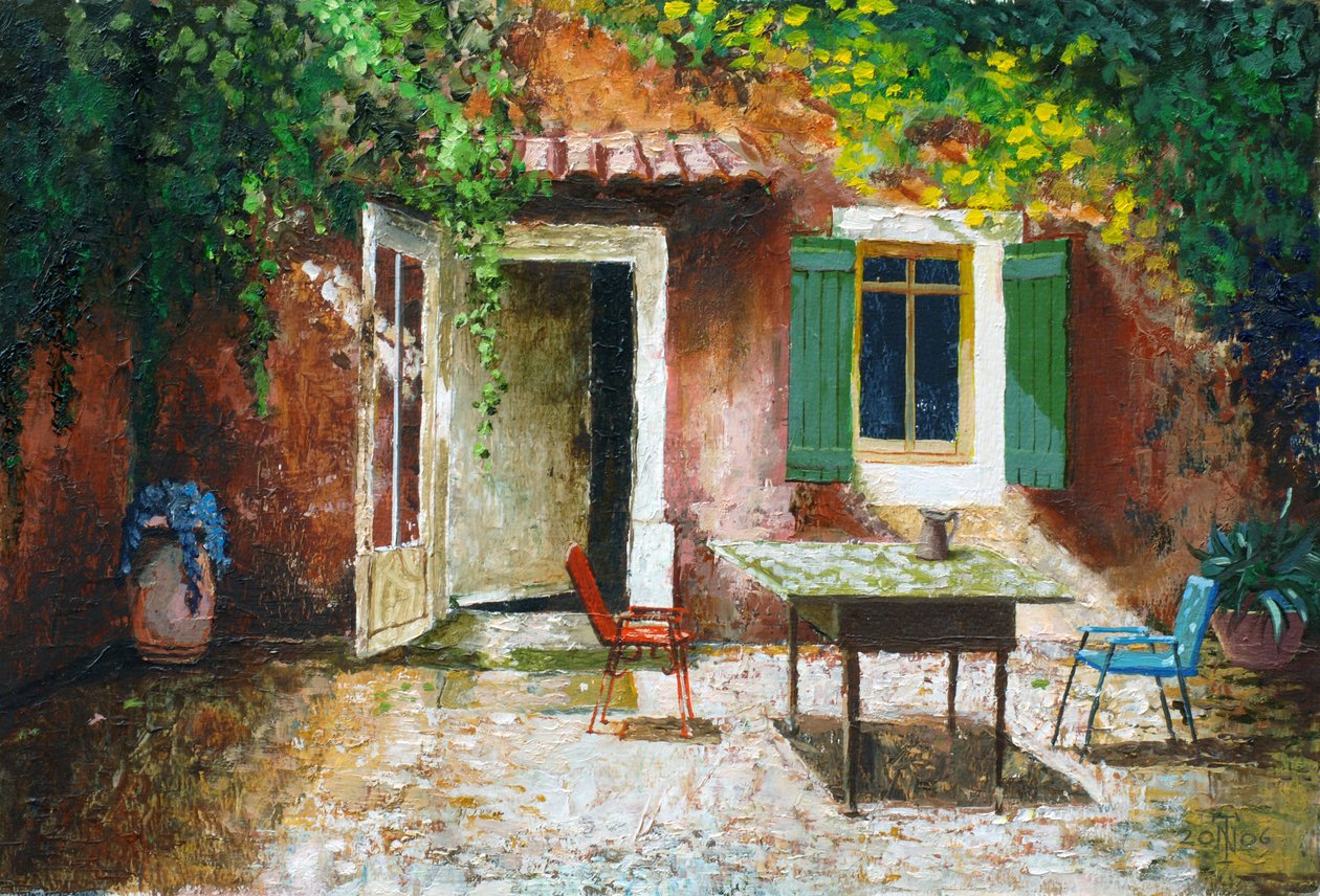Französischer Patio, 2006 von Trevor Neal