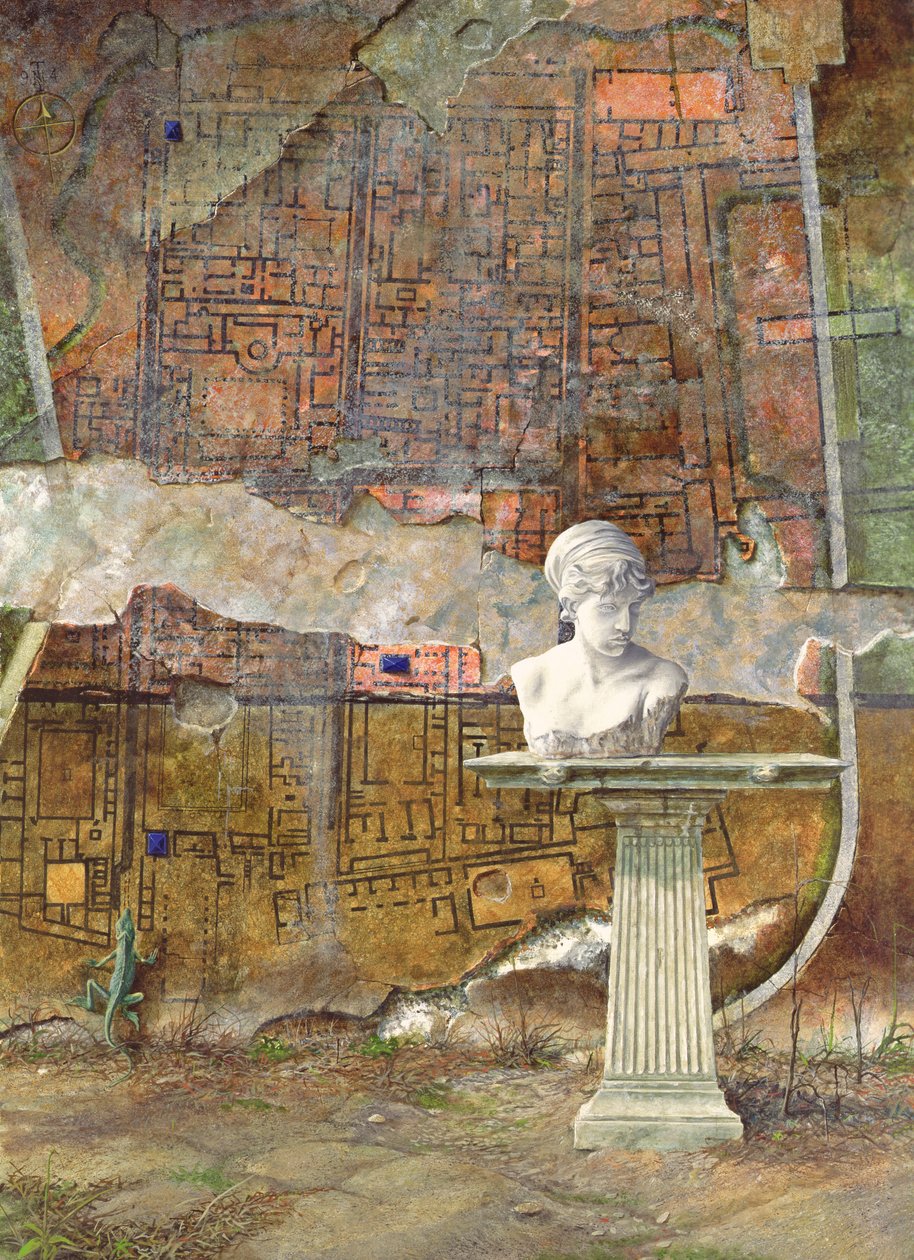 Stadtplan von Herculaneum, 1994 von Trevor Neal