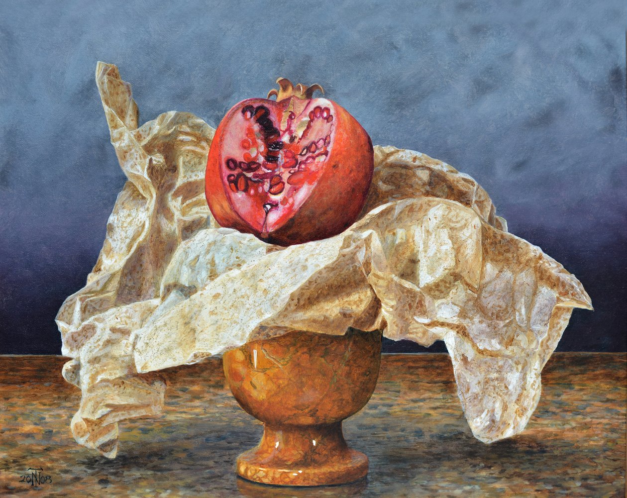 Granatapfel-Stillleben, 2008 von Trevor Neal