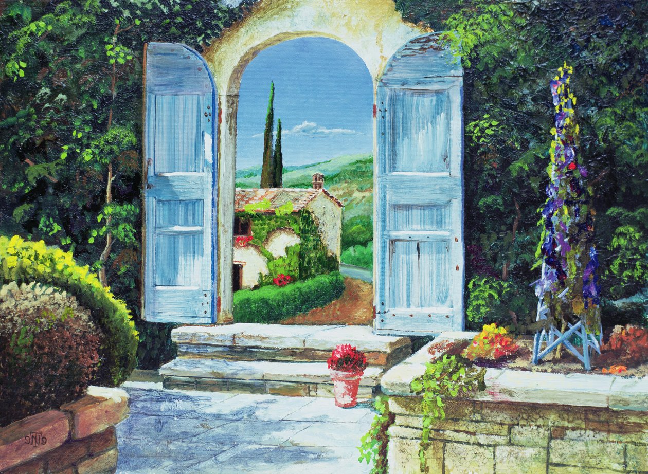 Verschlossenes Tor, Volterra, Italien, 1999 von Trevor Neal