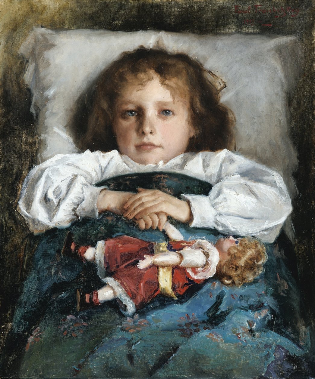 Kind mit einer Puppe, 1912 von Trubetskoy