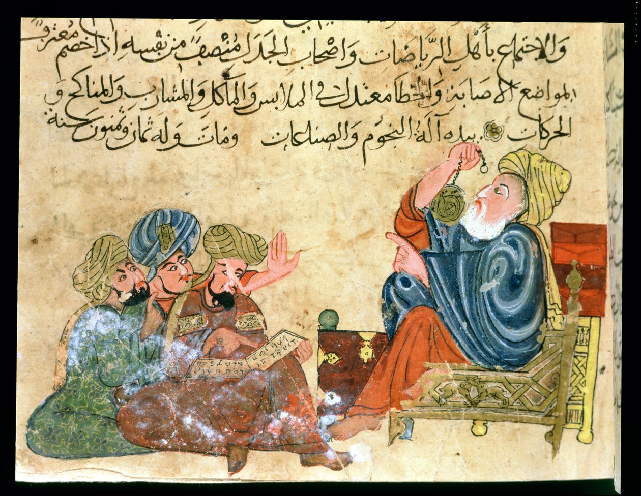 MS Ahmed III 3206 Aristoteles lehrt, Illustration aus 