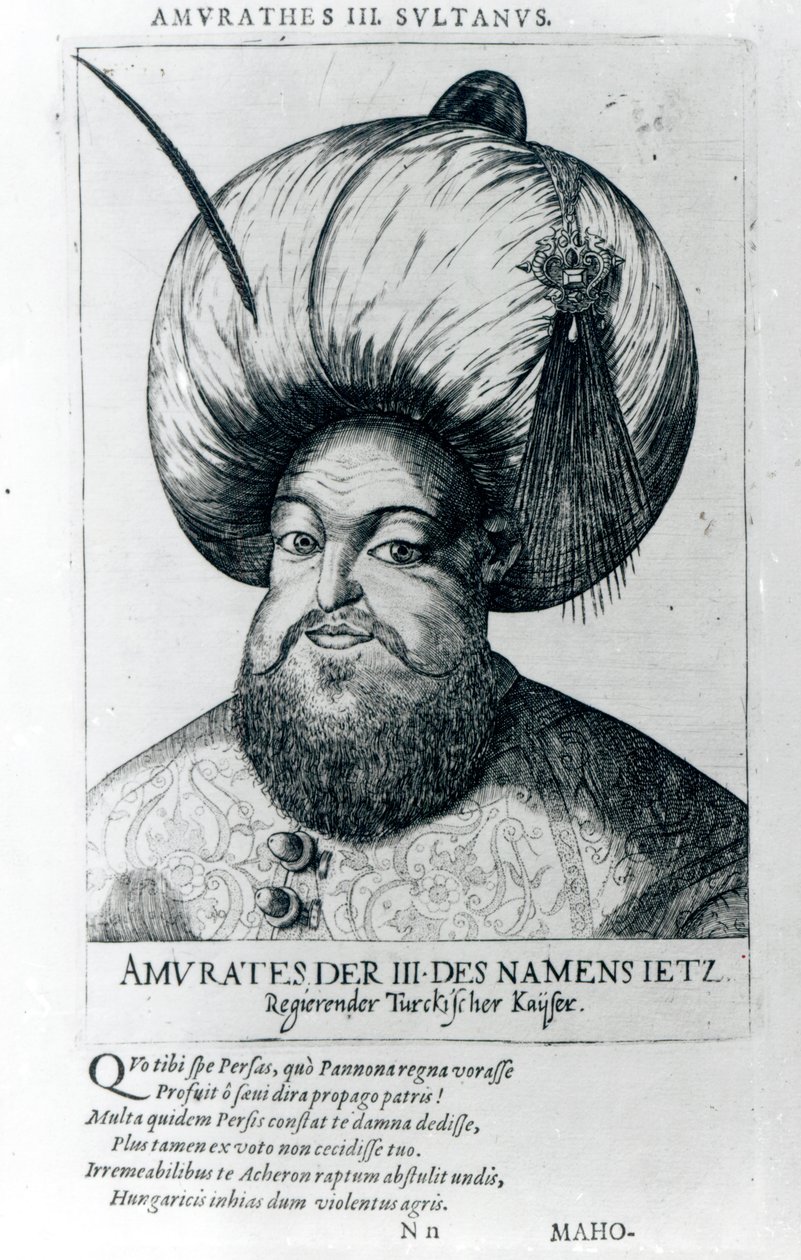 Porträt von Murad III von Turkish School