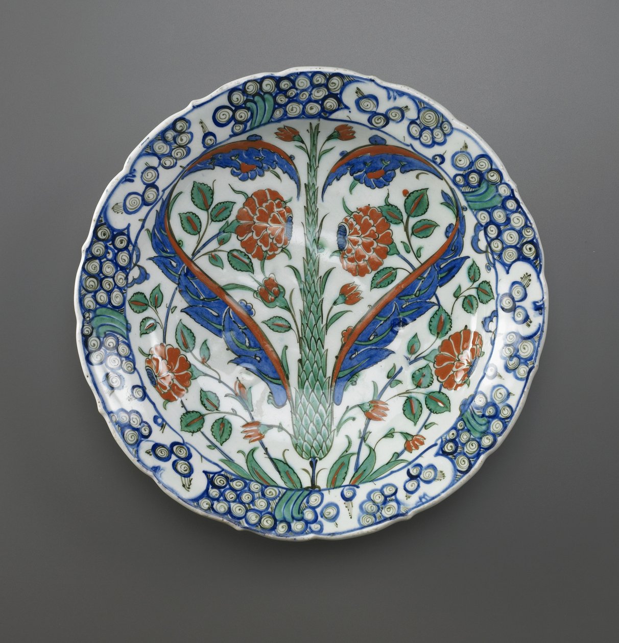 Schale, Iznik, Osmanische Dynastie, 1570-75 von Turkish School