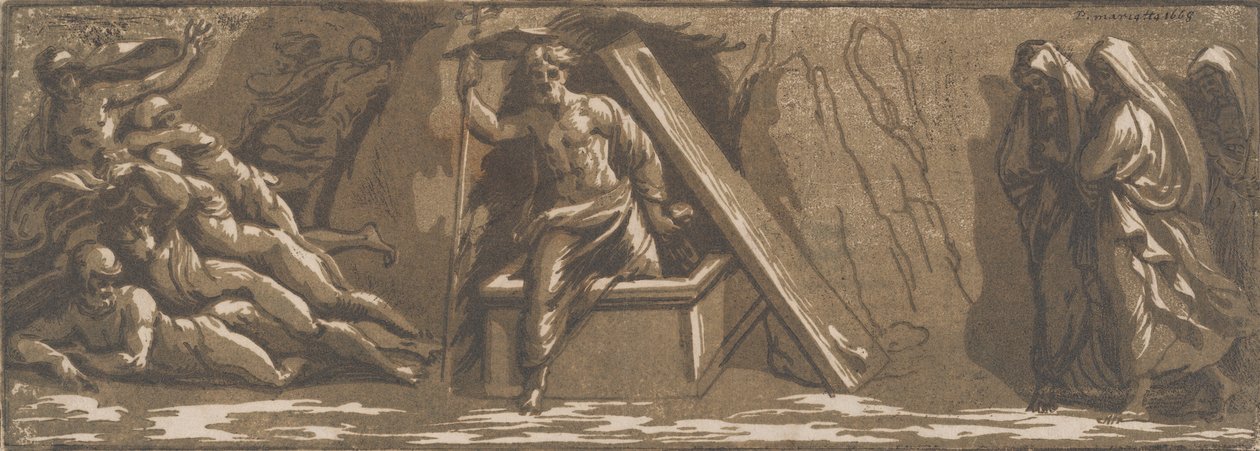 Auferstehung Christi, ca. 1520-27 von Ugo da Carpi