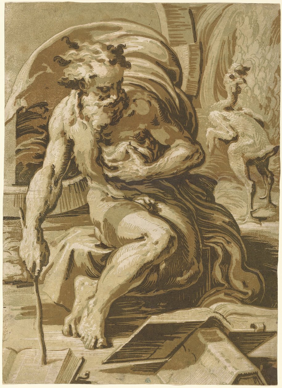 Diogenes von Ugo da Carpi, after Parmigianino
