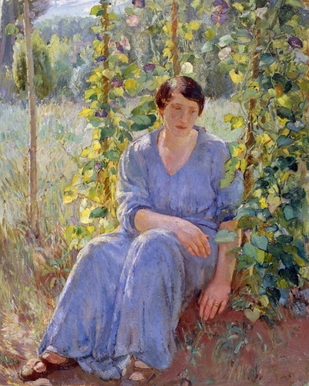 Frau in der Sonne von Umberto Moggioli