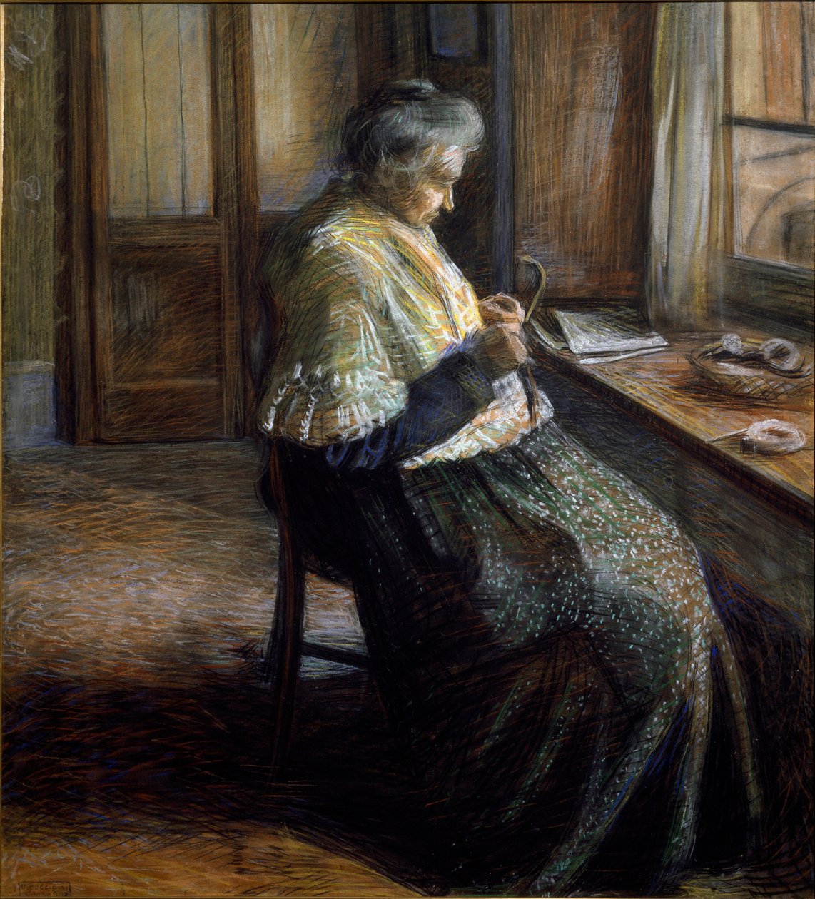 Die Mutter (Porträt einer alten Frau) von Umberto Boccioni