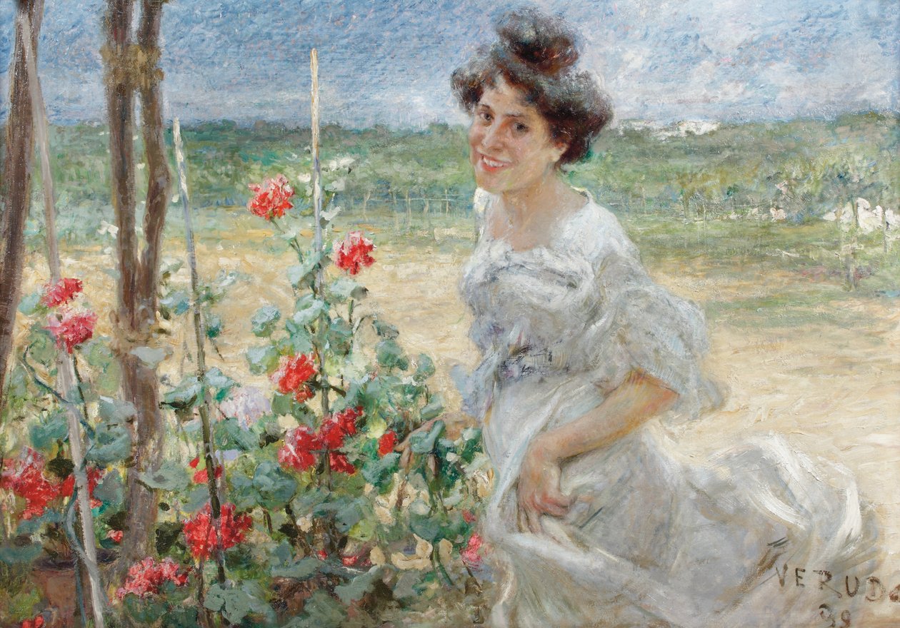 Im Blumengarten, 1899 von Umberto Veruda