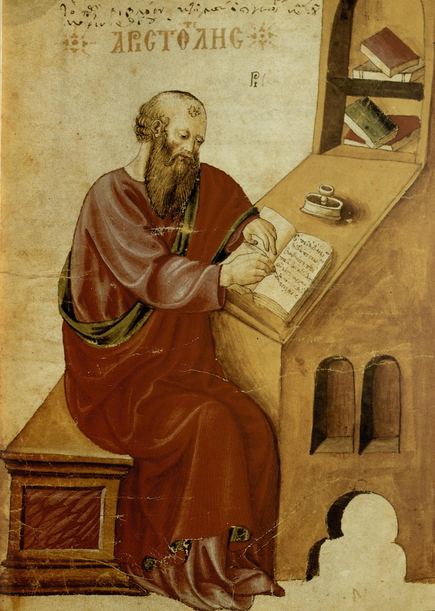 Aristoteles an seinem Schreibtisch von Unbekannt Unbekannt