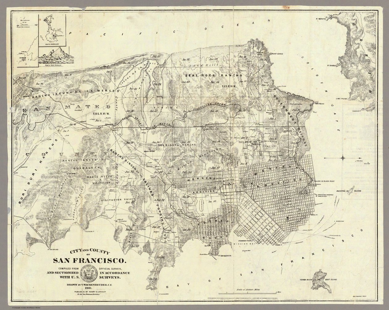 Stadt San Francisco - 1861 von Unbekannt Unbekannt