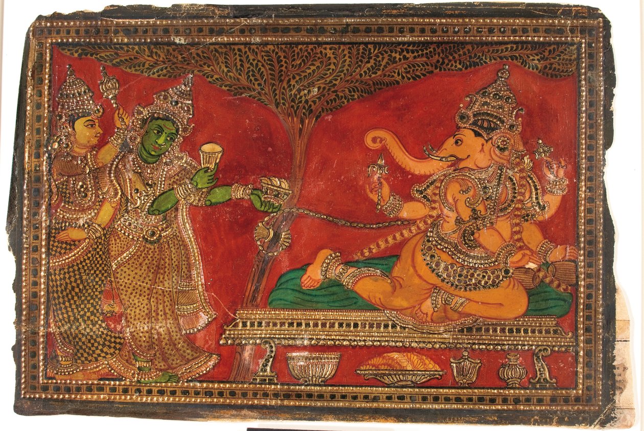 Ganesha und zwei Begleiter von Unbekannt Unbekannt