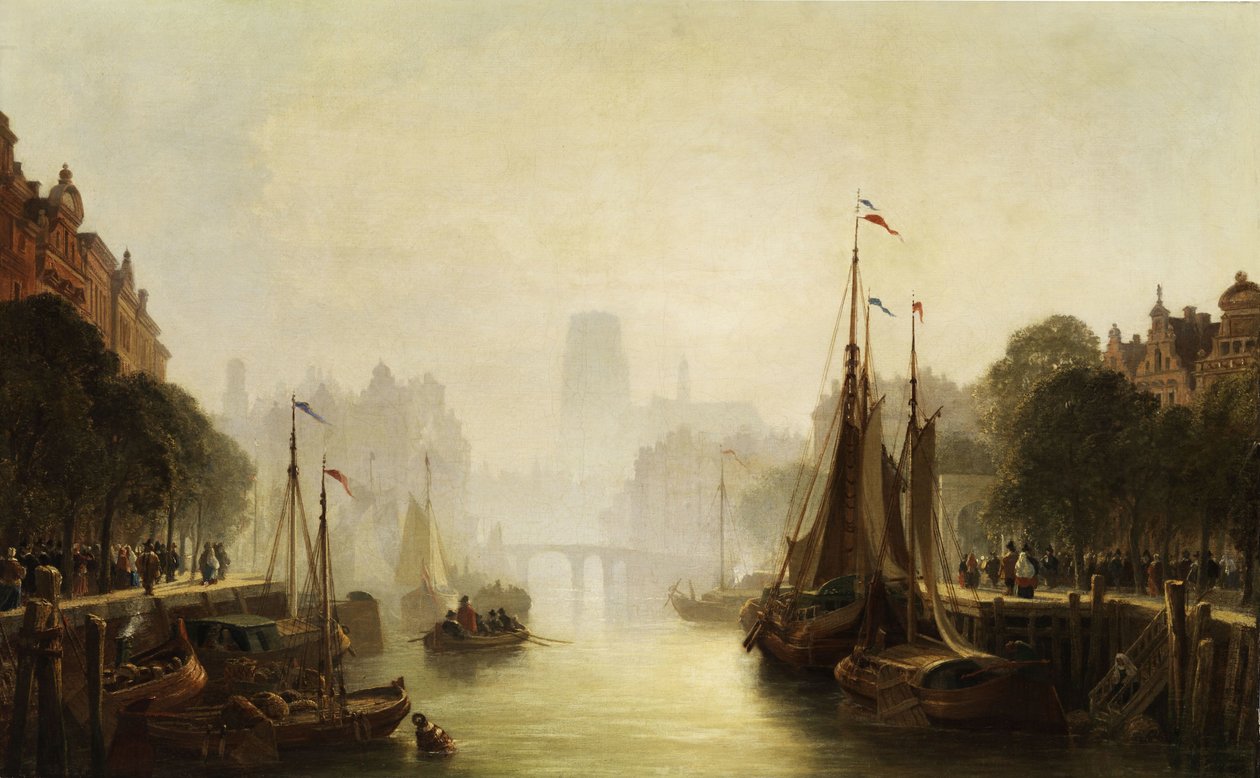 Gracht in Amsterdam von Unbekannt Unbekannt