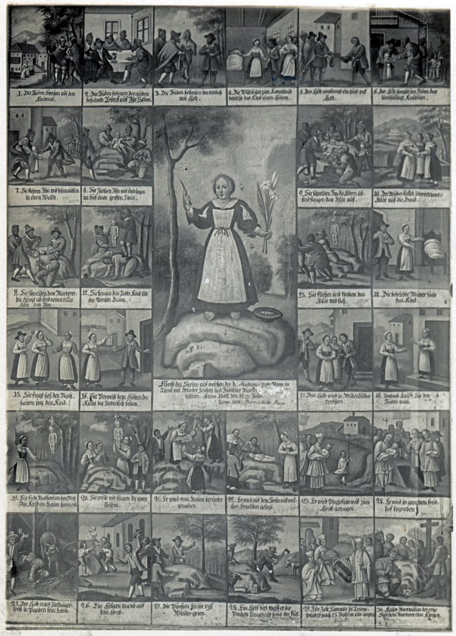 Jüdische Ritualmordgeschichte, dargestellt in der Kirche von Judenstein, Österreich von Unbekannt Unbekannt