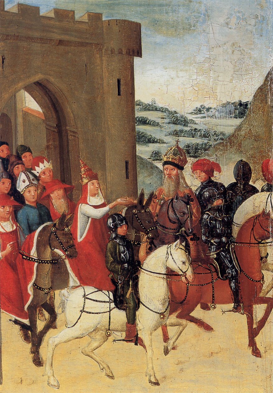 Papst und Kaiser verlassen Mantua mit ihren Reliquienteilen von Unbekannt Unbekannt