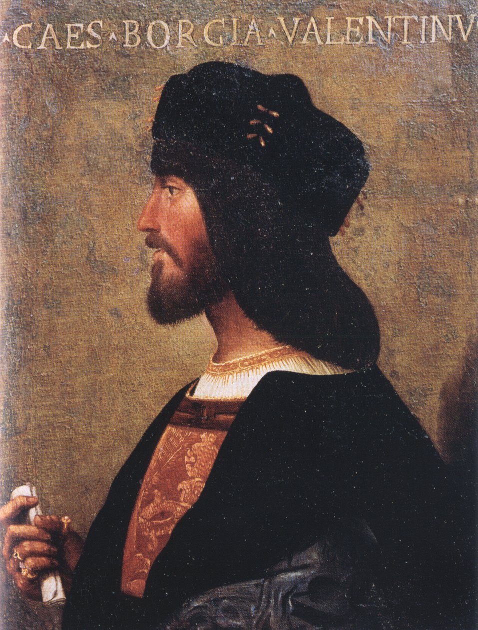 Porträt von Cesare Borgia (1475-1507) von Unbekannt Unbekannt