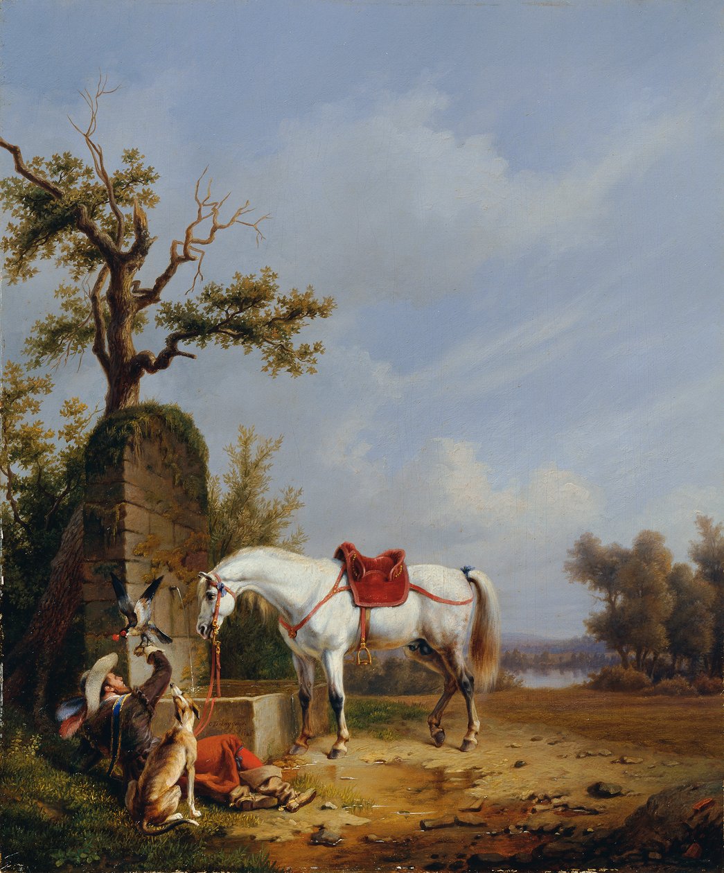 Reiter mit Pferd von Unbekannt Unbekannt