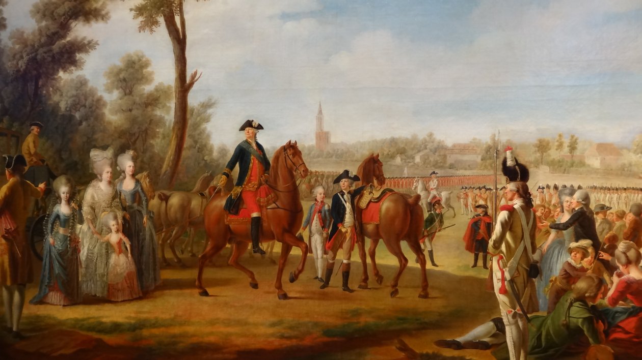 Parade des Condé-Regiments in Straßburg von Unbekannt Unbekannt