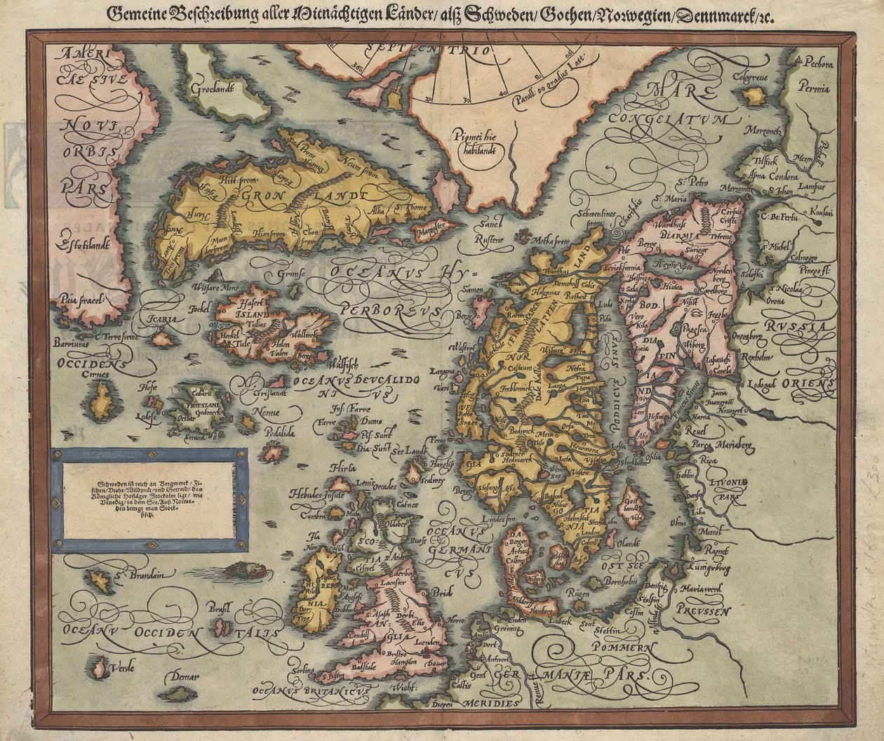 Eine Karte von Island um 1588 von Unbekannt Unbekannt