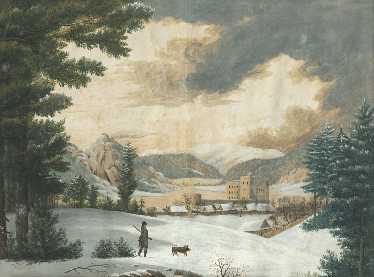 Winterlandschaft mit Jäger von Unbekannt Unbekannt