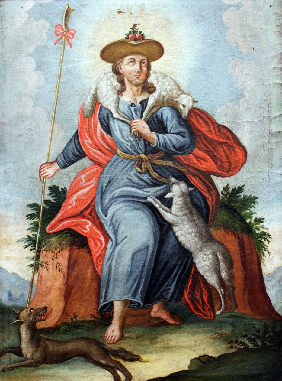 Christus als der Gute Hirte von Unbekannt Unbekannt