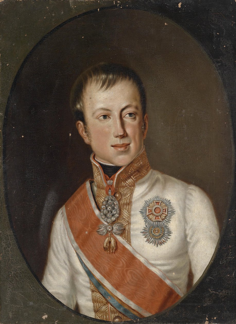 Porträt des Kaisers Ferdinand I. von Österreich in Uniform mit Ordensschmuck von Unbekannt Unbekannt