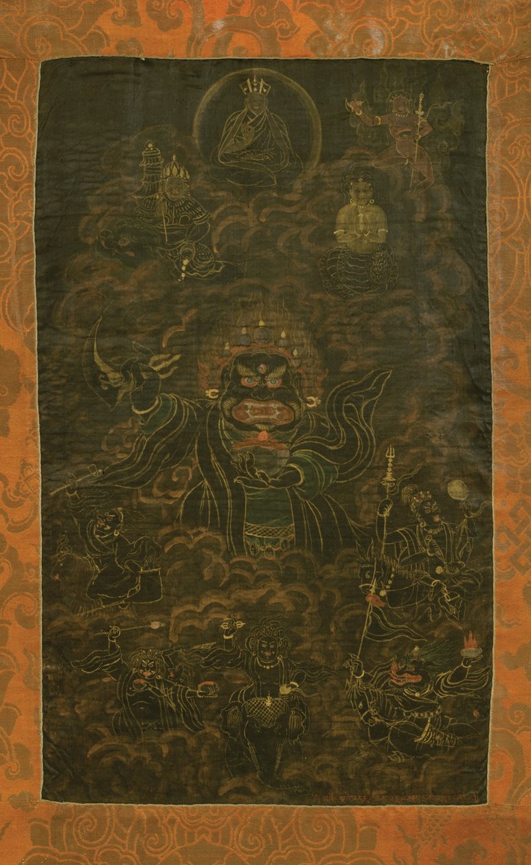 Schwarzer Mantel Mahakala oder Bernag Chen von Unbekannt Unbekannt