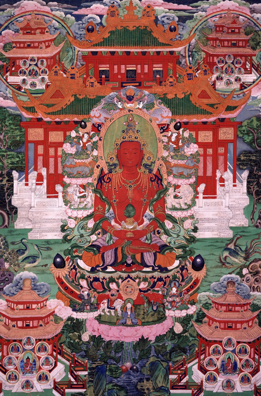 Buddha Amitayus in seinem reinen Land von Unbekannt Unbekannt