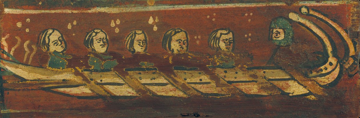 Deckenpaneel mit Galeere von Unbekannt Unbekannt
