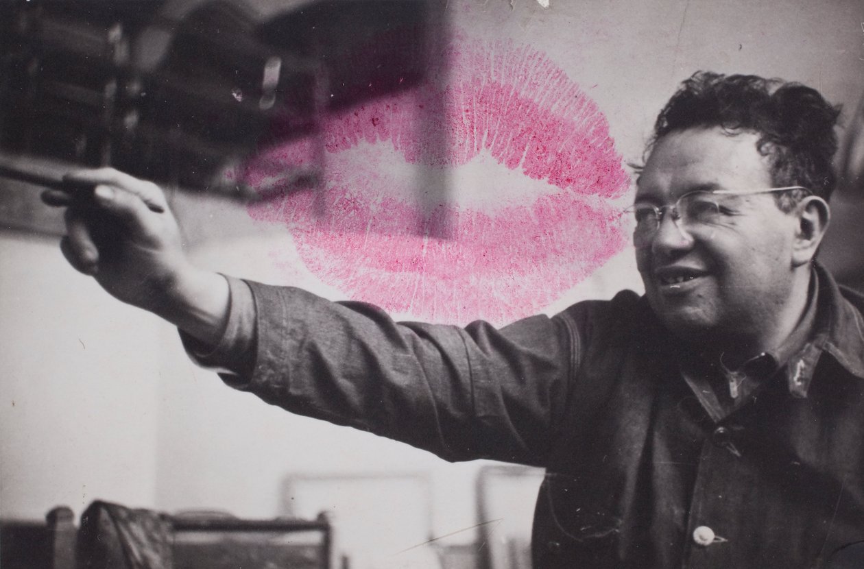 Diego Rivera (in seinem Studio in San Angel) von Unbekannt Unbekannt