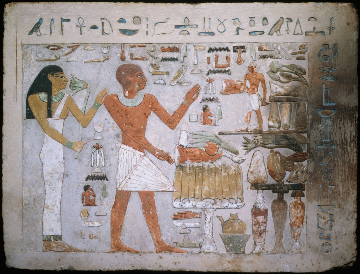 Ägyptisch - Wandfragment aus dem Grab von Amenemhet und seiner Frau Hemet von Unbekannt Unbekannt
