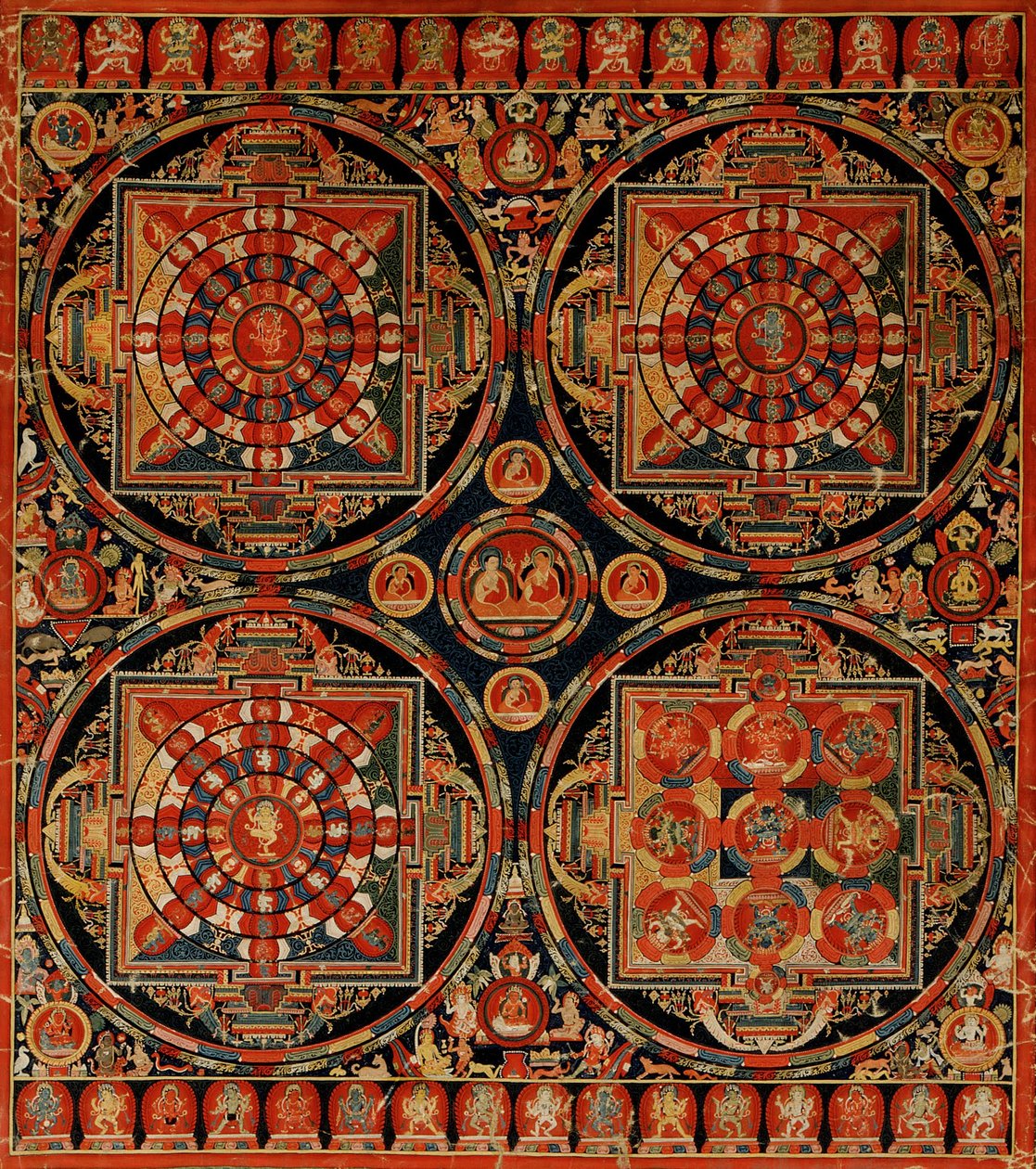 Vier Mandala Vajravali Thangka von Unbekannt Unbekannt