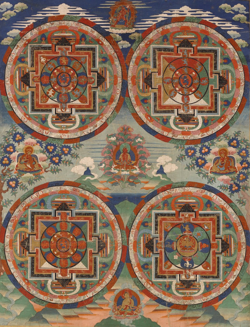 Vier Mandalas von Unbekannt Unbekannt