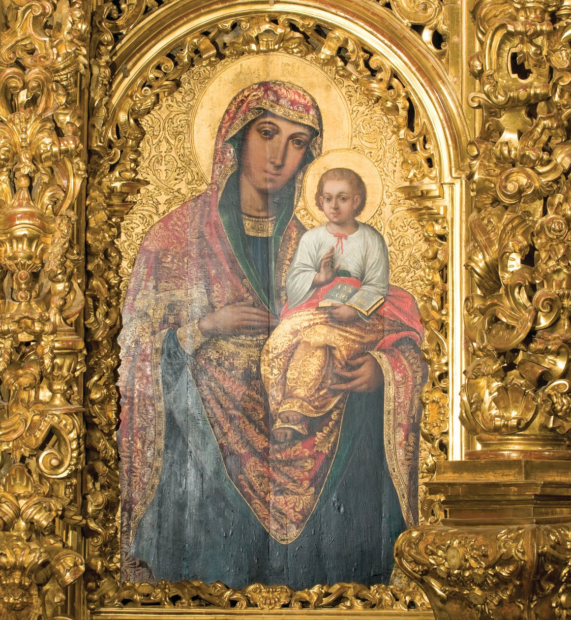 Heilige Mutter mit einem Kind von Unbekannt Unbekannt