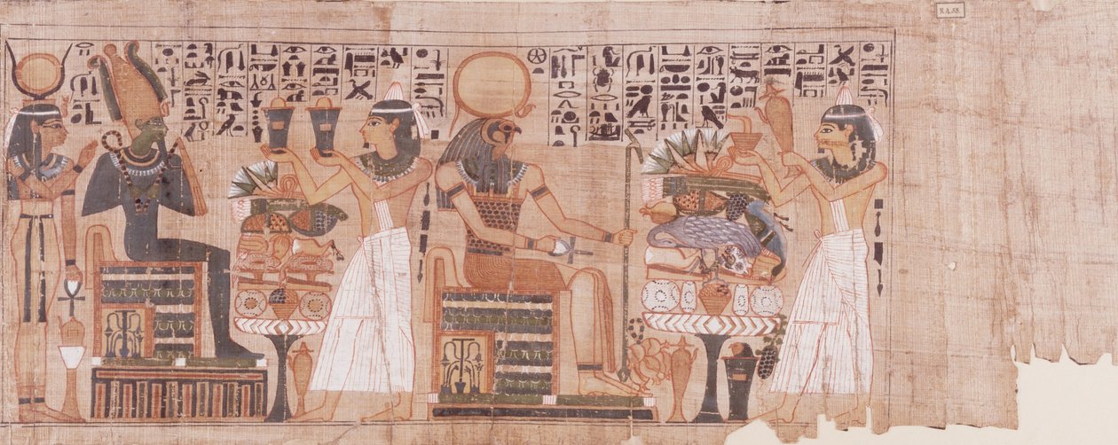 Papyrus mit Salbopfer von Unbekannt Unbekannt