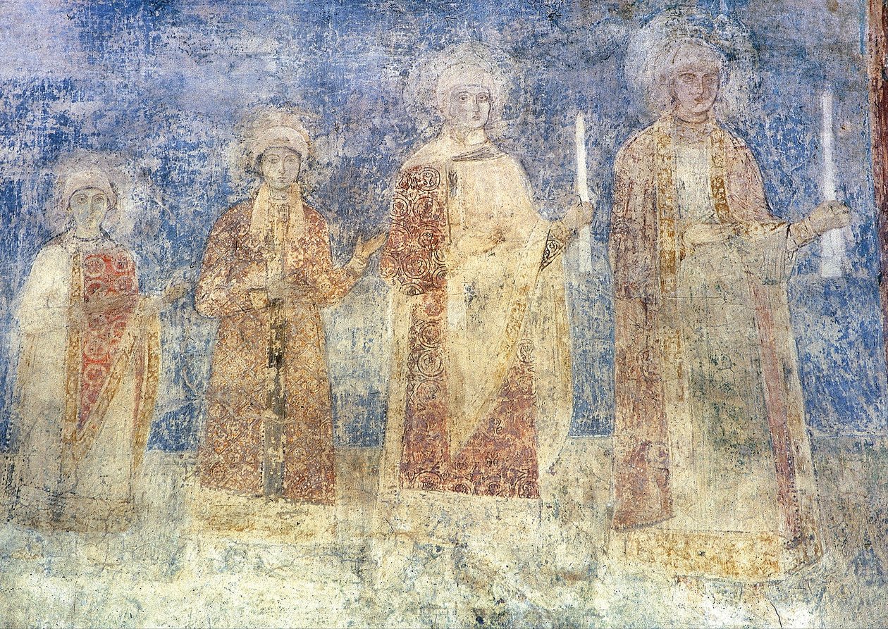 Fürstliche Gruppenporträt. Südwand des Kirchenschiffs. von Unbekannt Unbekannt