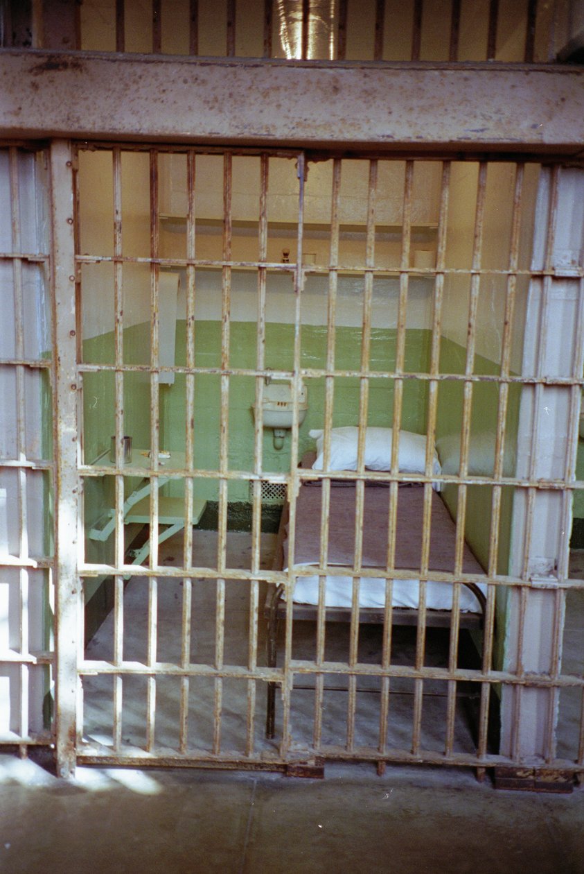 Gefängniszelle in Alcatraz, 1994 von Unbekannt Unbekannt