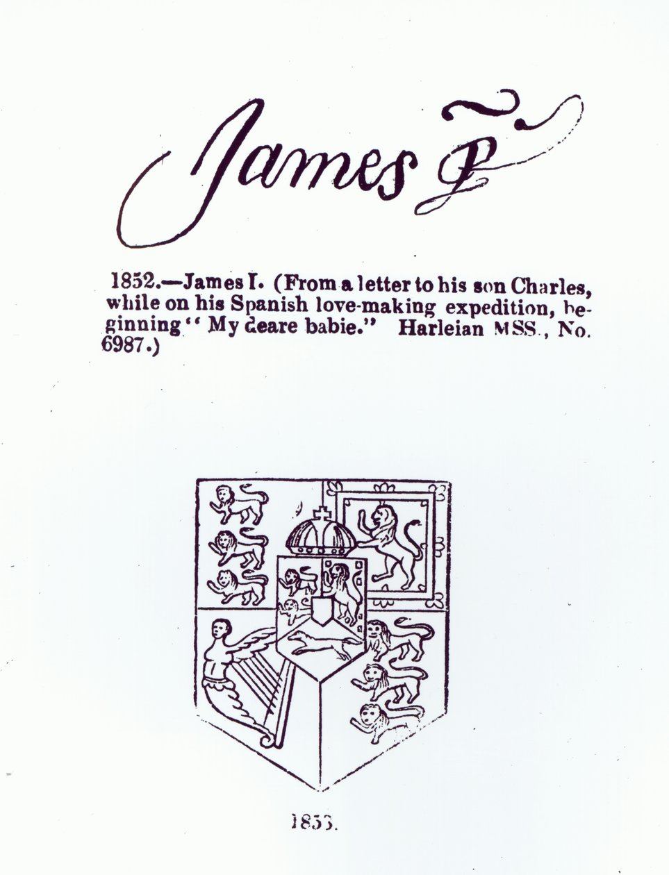 Reproduktion der Unterschrift von James VI und I (1566-1625), 17. März 1623 von Unbekannt Unbekannt