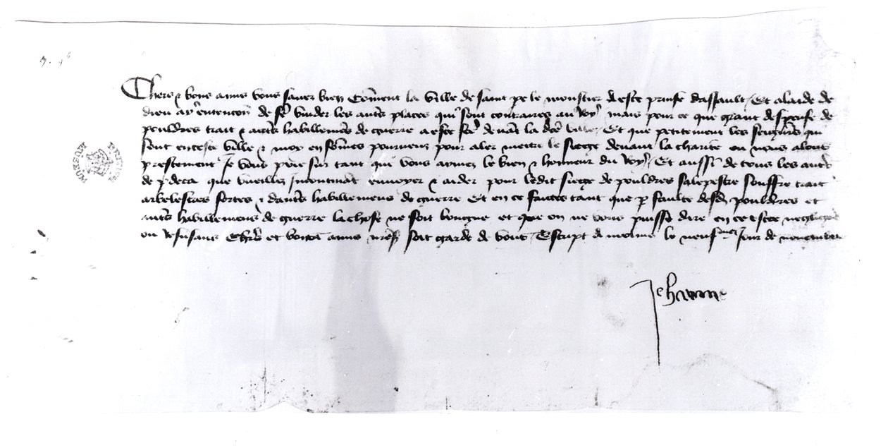 Unterschrift von Jeanne d