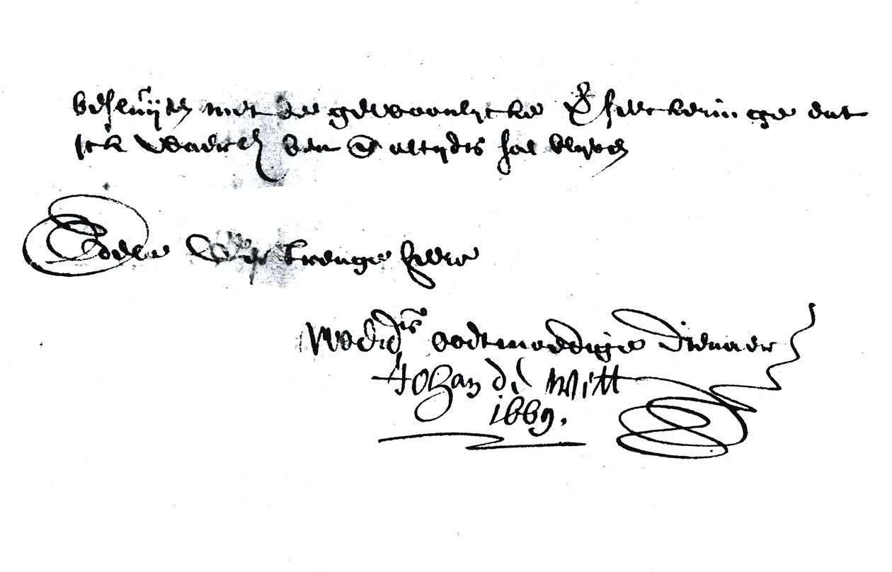Unterschrift von Johan de Witt (1625-72) von Unbekannt Unbekannt