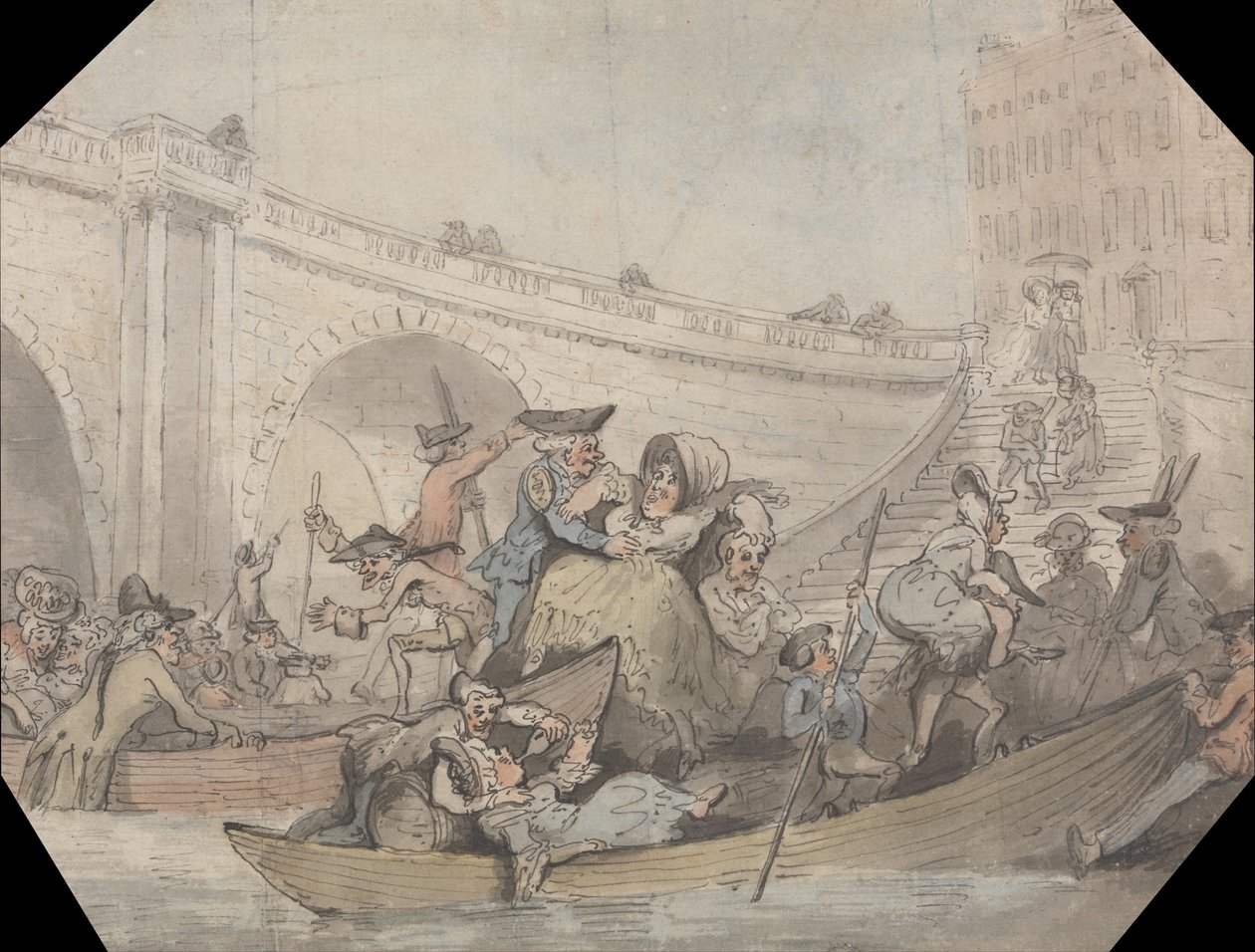 Die Ankunft der Fähren an der London Bridge von Unbekannt Unbekannt