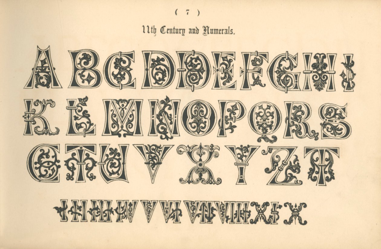 11. Jahrhundert und Ziffern, 1862 von Unbekannt